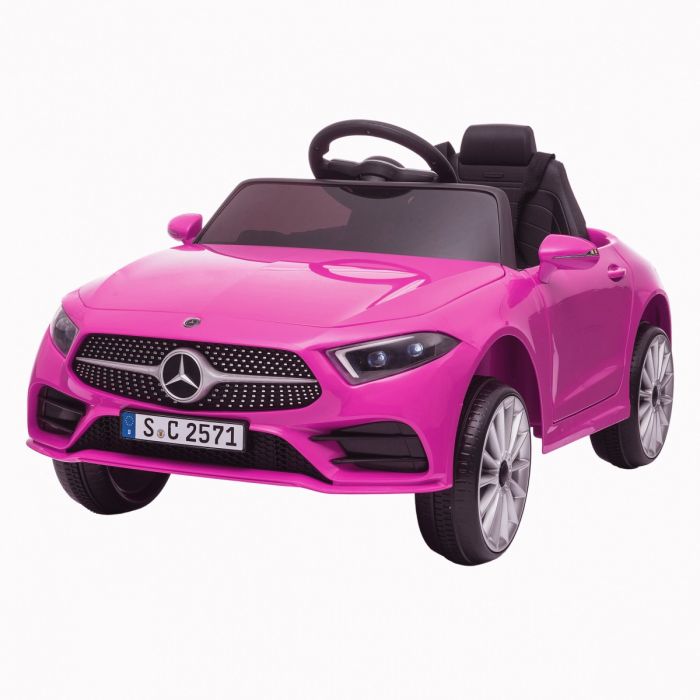 schot dubbele dreigen Mercedes elektrische kinderauto CLS350 roze - Autovoorkinderen.nl