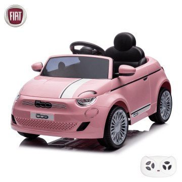 Fiat 500e Elektrische Kinderauto met afstandbediening - roze