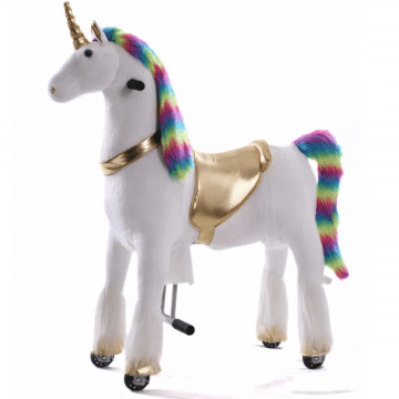 Berghofftoys unicorn rijdend speelgoed regenboog groot