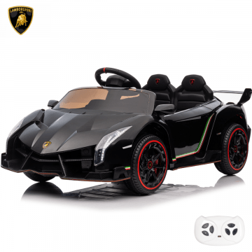 Lamborghini Veneno elektrische kinderauto zwart 