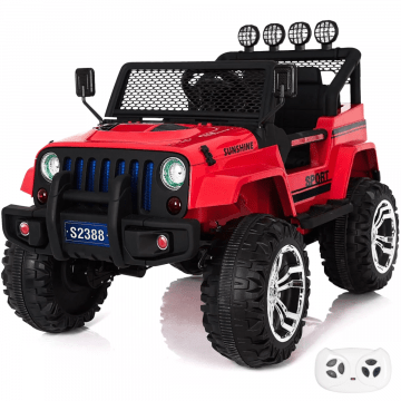 Jeep Monster 4x4 Elektrische Kinderauto 12V - rood