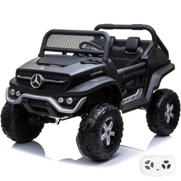 Mercedes Unimog 4x4 Elektrische Kinderauto 12V - Zwart