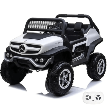 Mercedes Unimog 4x4 Elektrische Kinderauto 12V - wit