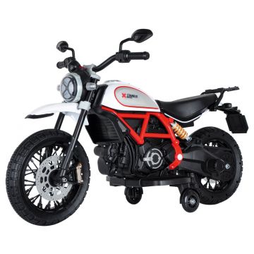 Ducati Scrambler Elektrische Kindermotor 12V - Wit