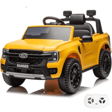 Ford Elektrische Kinderauto Ranger 12V met Afstandsbediening - Geel