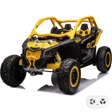 Can-Am Maverick X3 Elektrische Kinderauto (2-zits) 24V 4x4 - Geel