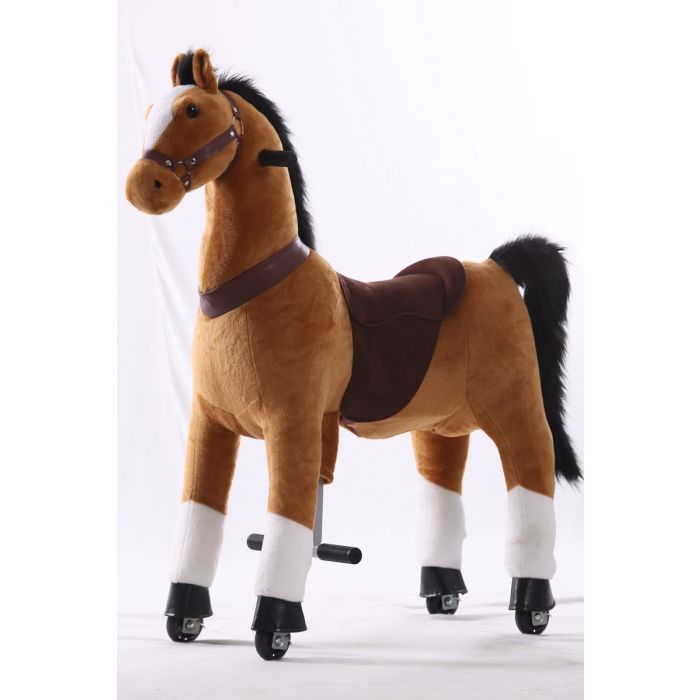 Kijana rijdend speelgoed paard bruin groot |